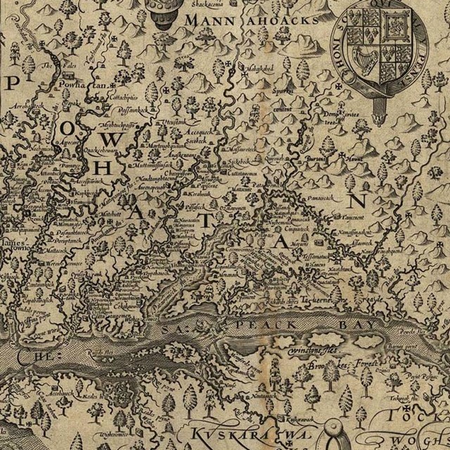 Captain John Smith's illustrated map of the Chesapeake 