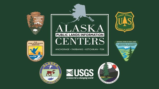 Emblem in center for Information Center and logos of participating agencies surrounding.