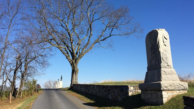 monuments along the park tour road