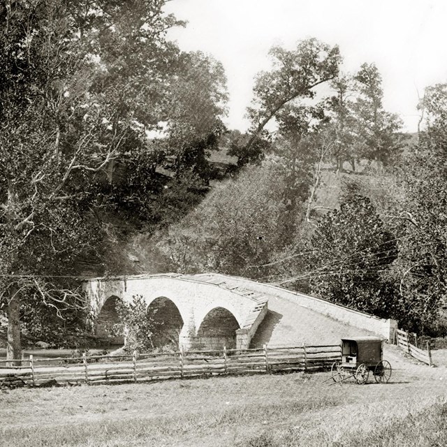 Historic image of the Burnside Bridge