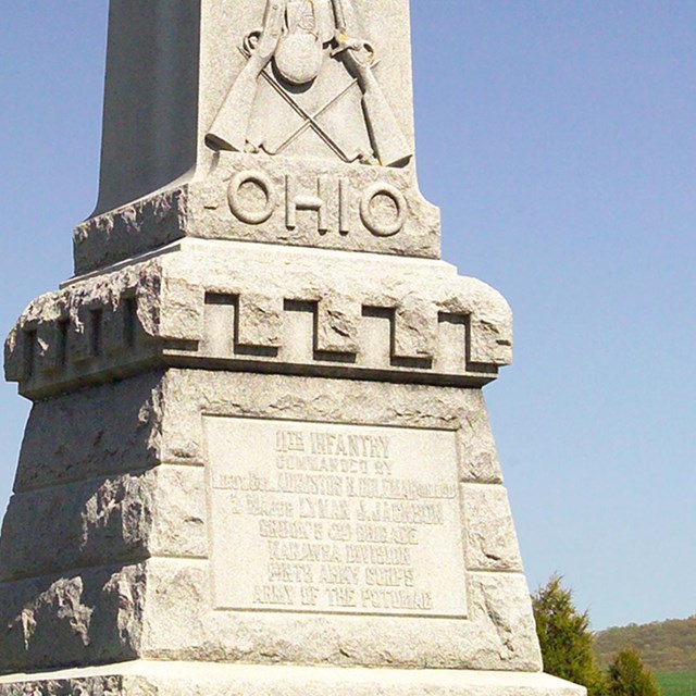 Photograph of the 11th Ohio Monument on Otto Lane
