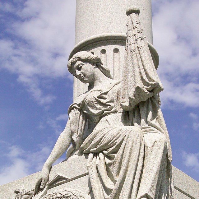 Close up of the McKinley Monument