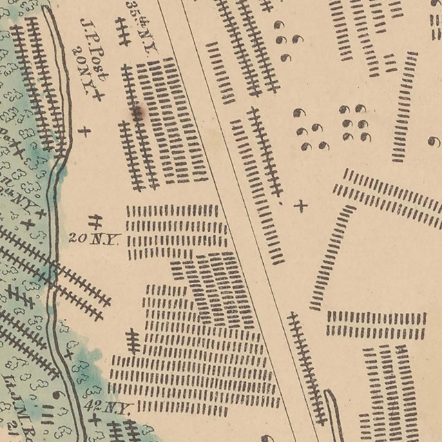 detail of burial map