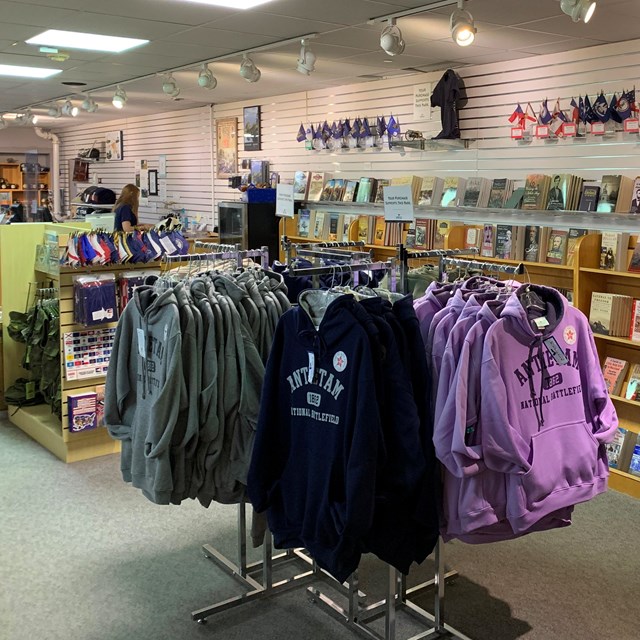 clothing items available in the bookstore