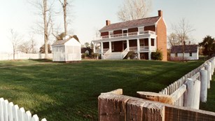 Front of the McLean House where Lee and Grant met on April 9, 1865
