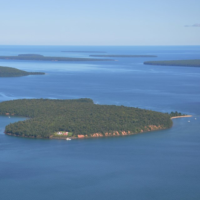 Aerial image of some islands