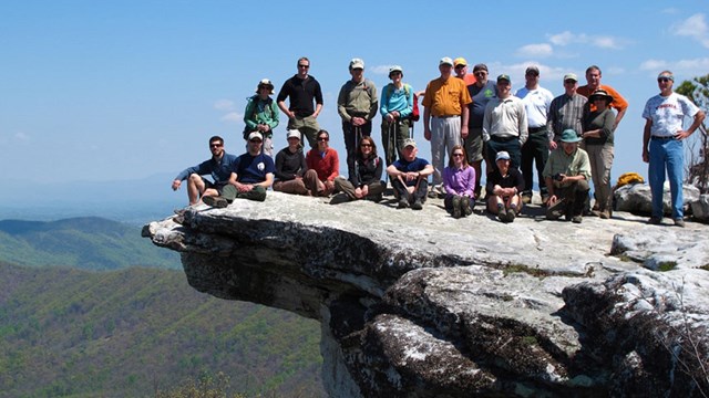 A.T. Partners stand on McAfee Knob