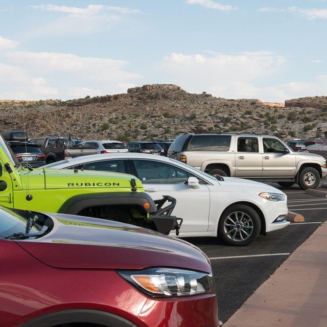 a row of parked cars