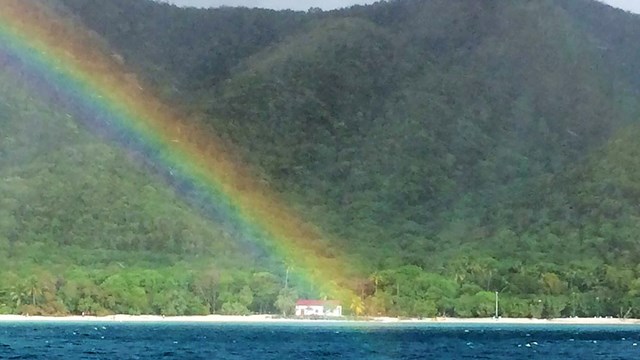 Caribbean island full of archeology.