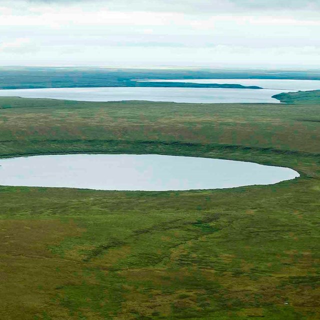 Maar lakes in the Arctic.