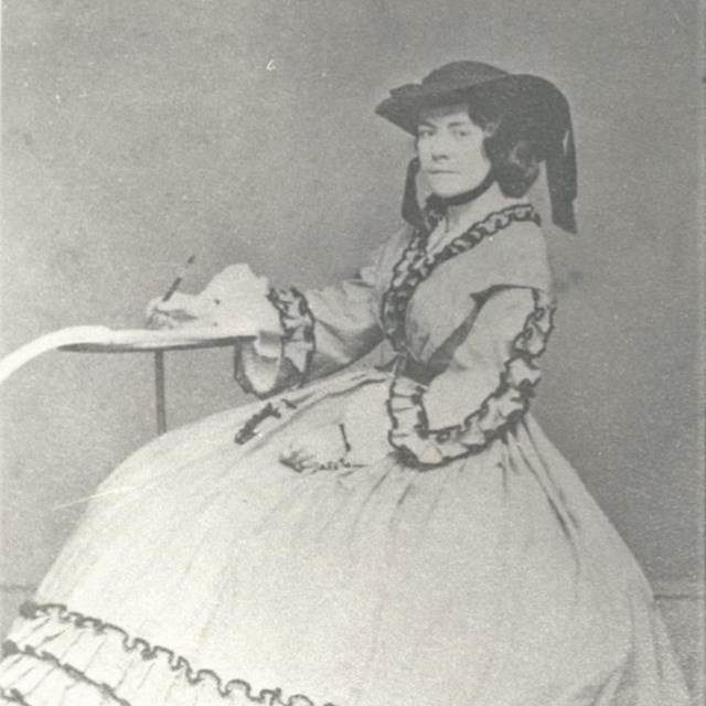 A black and white photo of Markie Williams