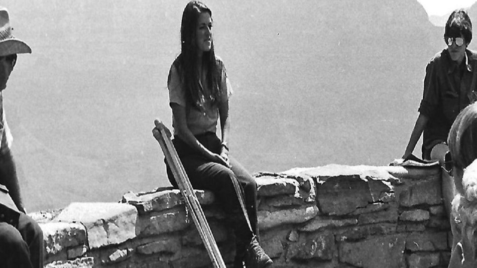 Eileen Szychowski speaks to visitors at Grand Canyon National Park in 1982
