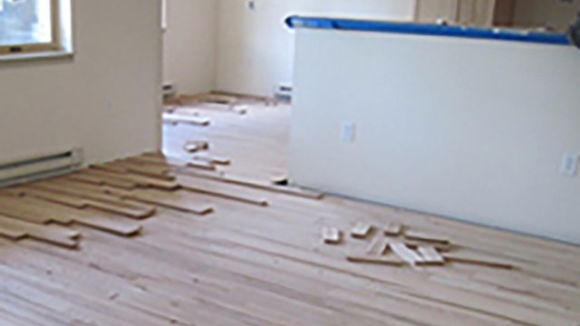 Flooring in Building 1 on 6-25-12.