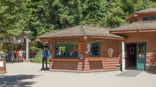Entrance plaza at Muir Woods National Monument