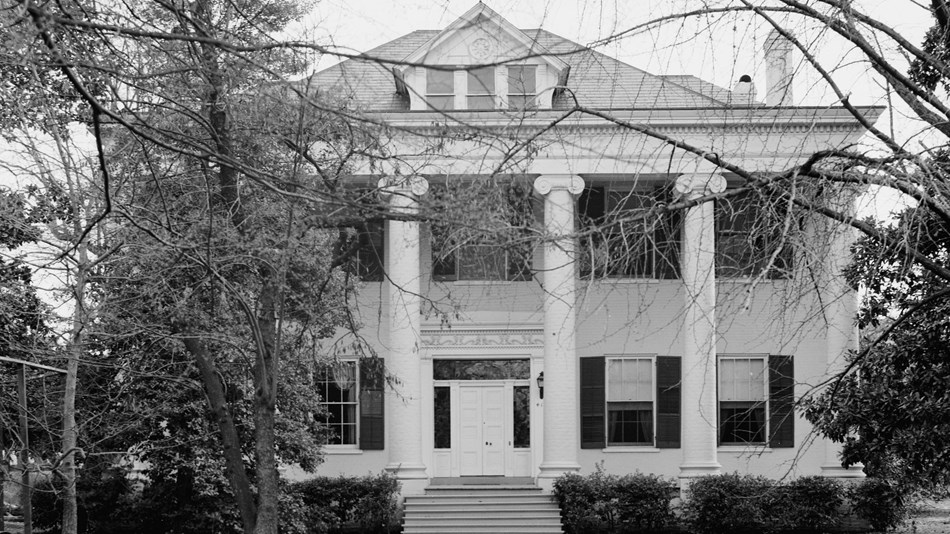 Black and white photos of the Pike-Fletcher-Terry House 