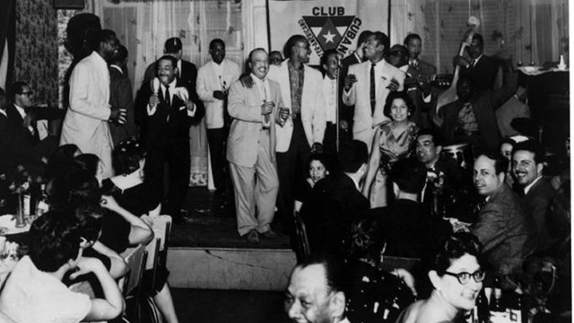 Acto a Marti gathering at Club Cubano Inter-Americano with Machito playing the maracas