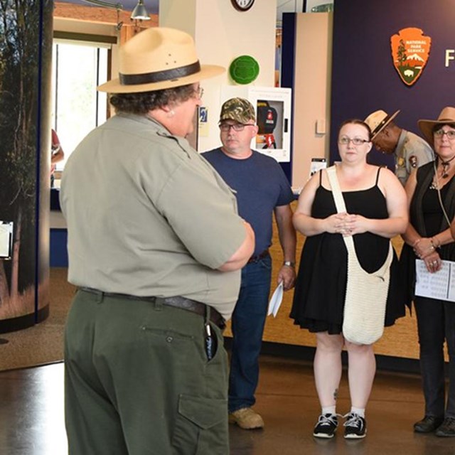 Dael gives a program at Fort Stanwix. NPS photo