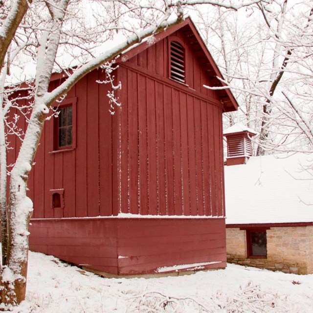 Ice house and chicken house exterior