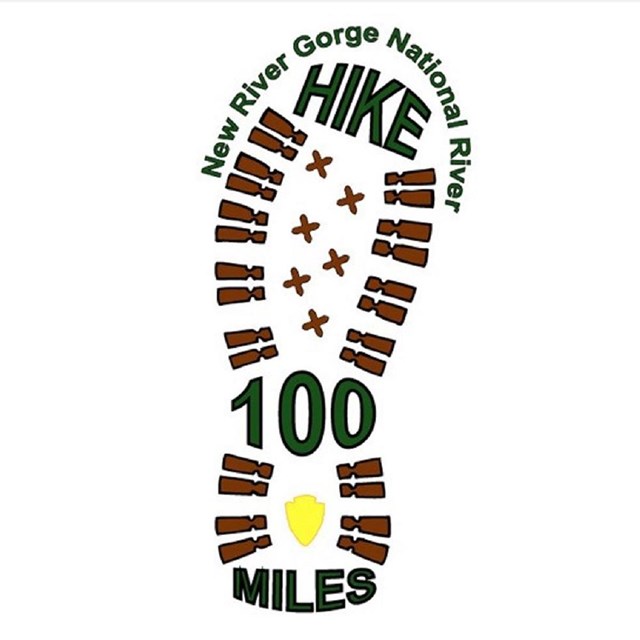 Graphic of the bottom of a hiking boot with text 