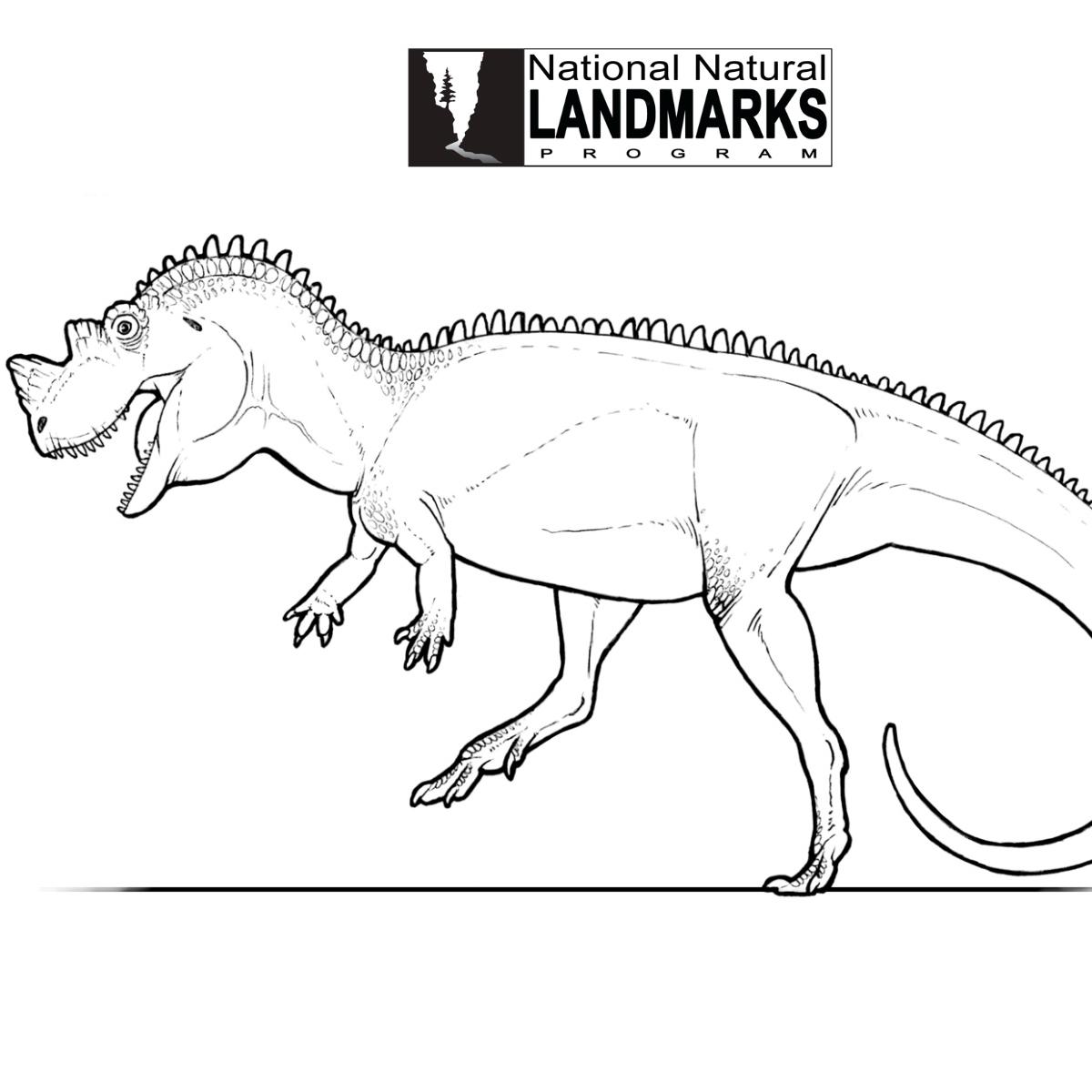 line drawing of dinosaur on two legs