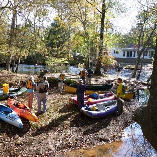 Kayakers get ready for a paddle on the Great Egg Harbor River. Photo Credit: Julie Akers
