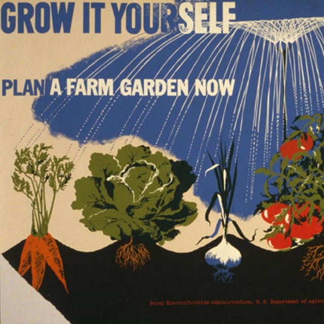 Poster saying 'Grow it yourself Plant a farm garden now