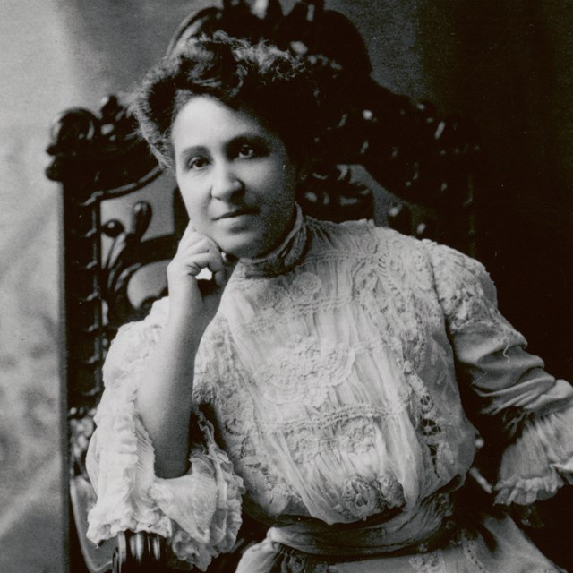 Mary Church Terrell, three-quarter length portrait, seated, facing front