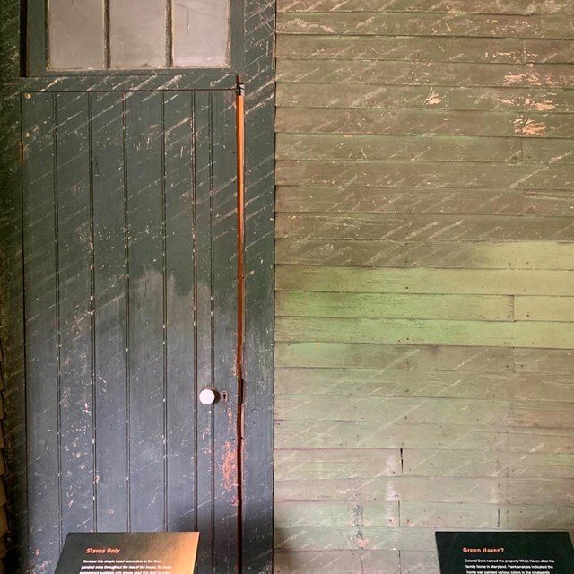 Mudroom and original exterior paint