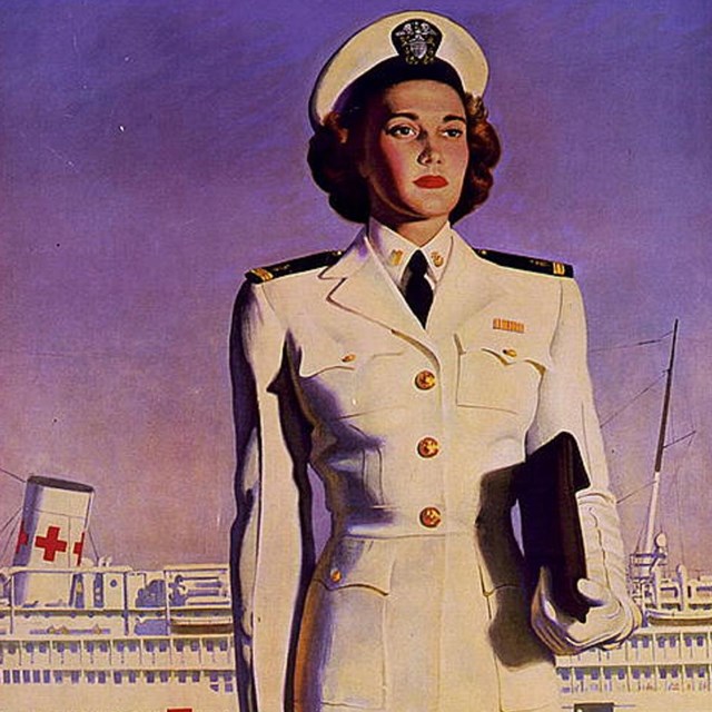 Poster of navy woman. 