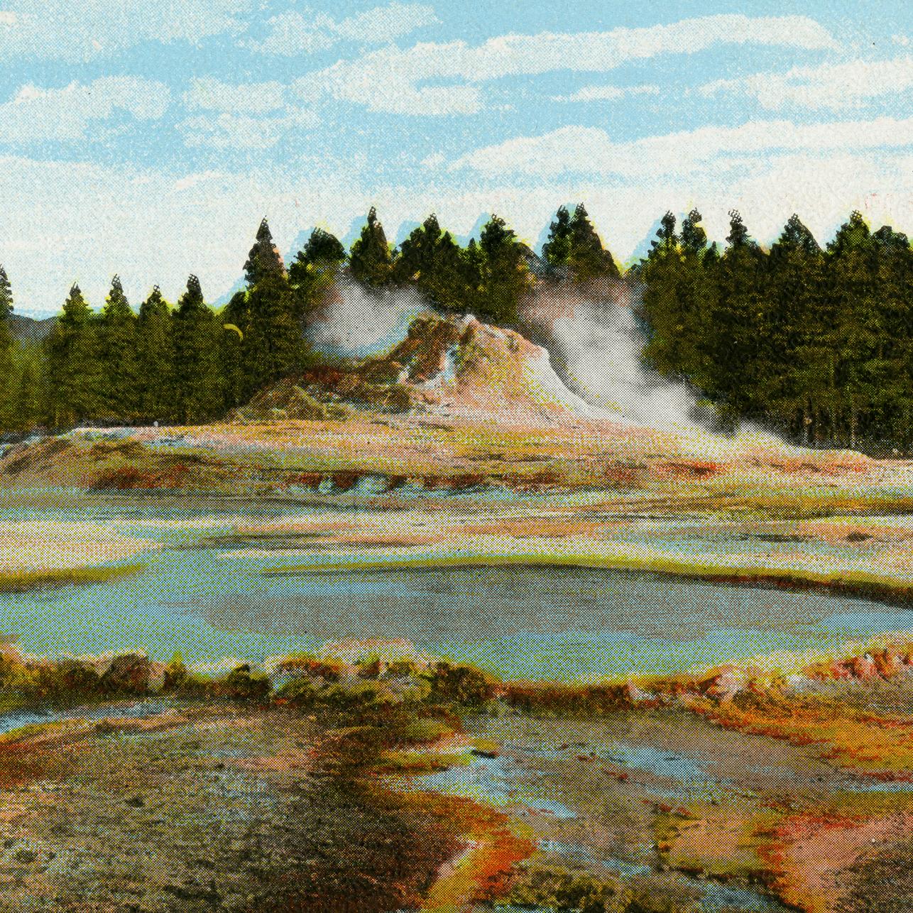  Castle Well and Castle Cone, Yellowstone Park