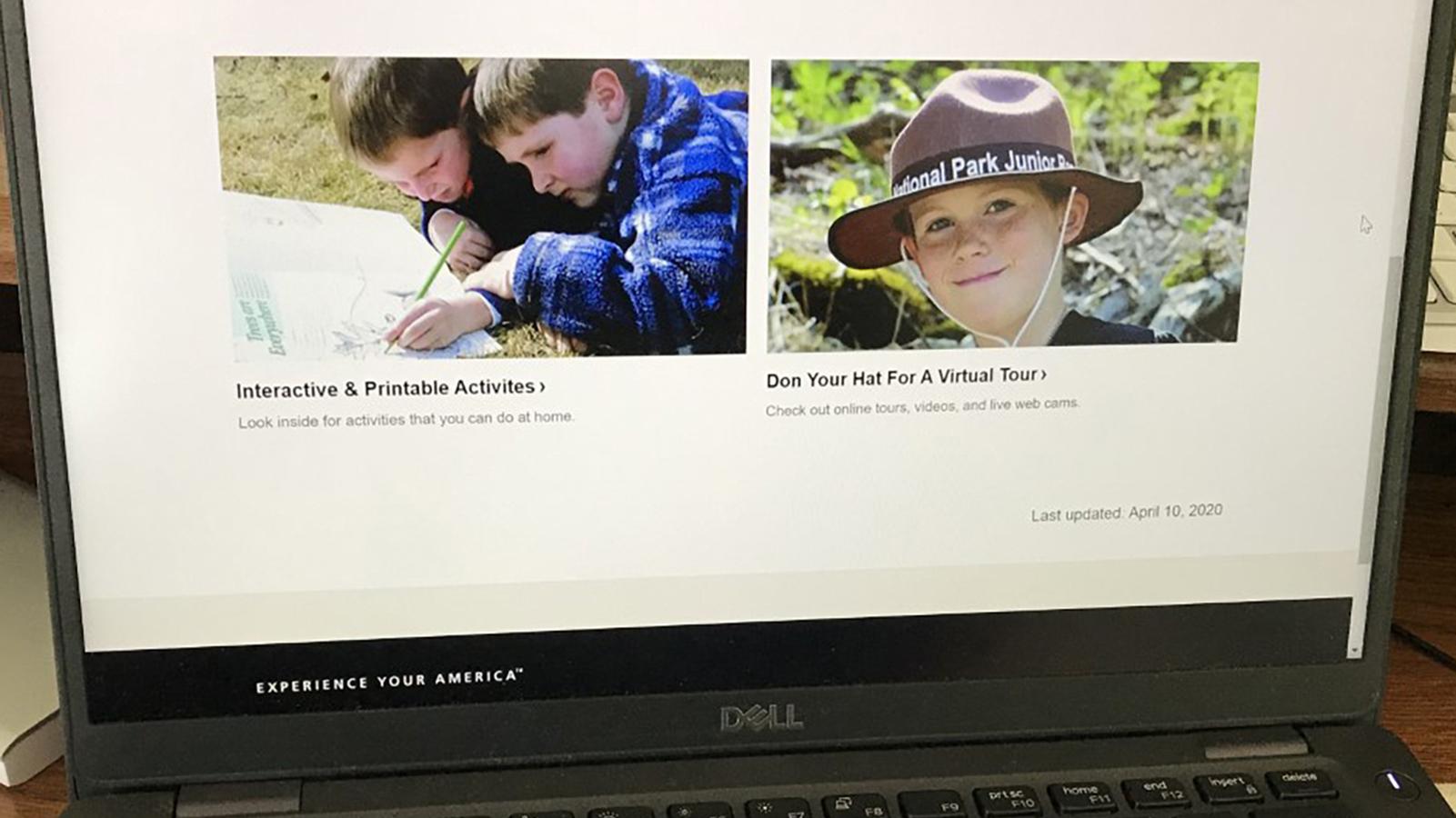 photo of computer with NPS Online activities showing on screen