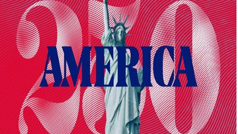 Image of Statue of Liberty with word America and numbers 250