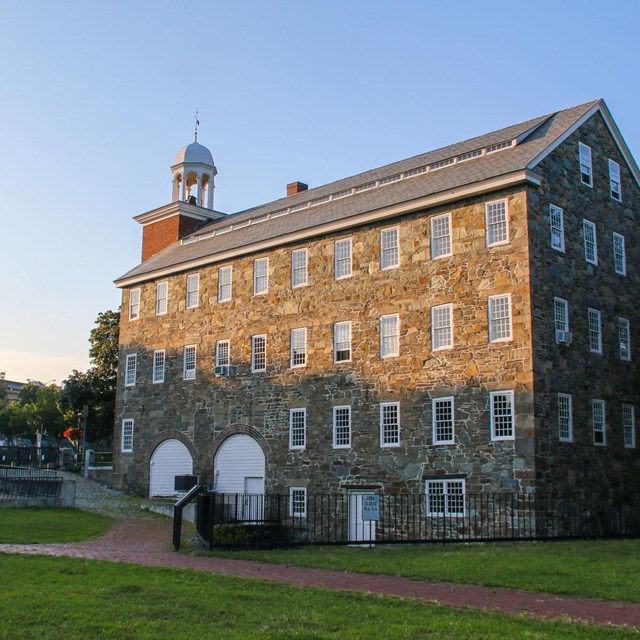 Sunset view of the Wilkinson Mill