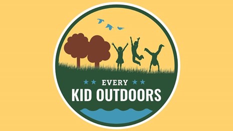 Every Kid Outdoors Logo set in a yellow background.