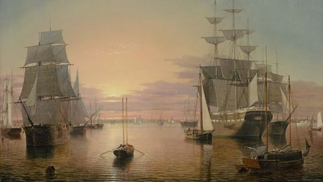 Ships in Boston Harbor