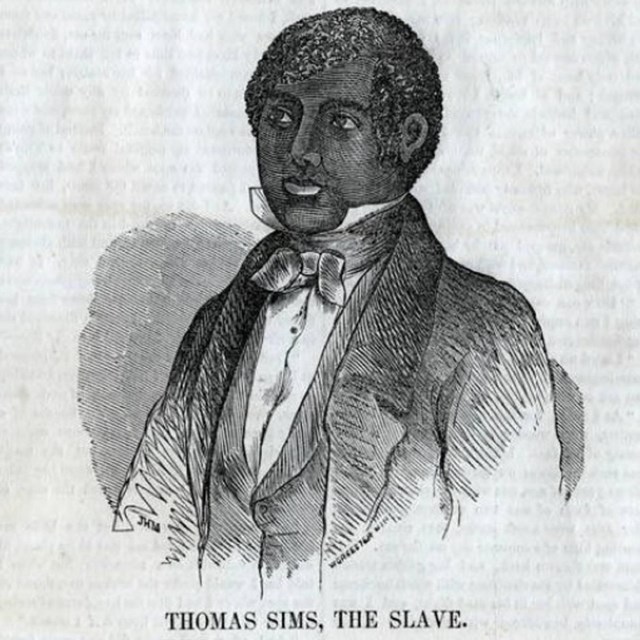 Sketch portrait of Thomas Sims.
