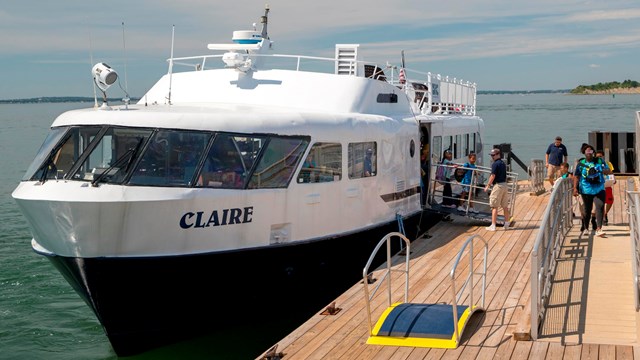 Public ferry docked