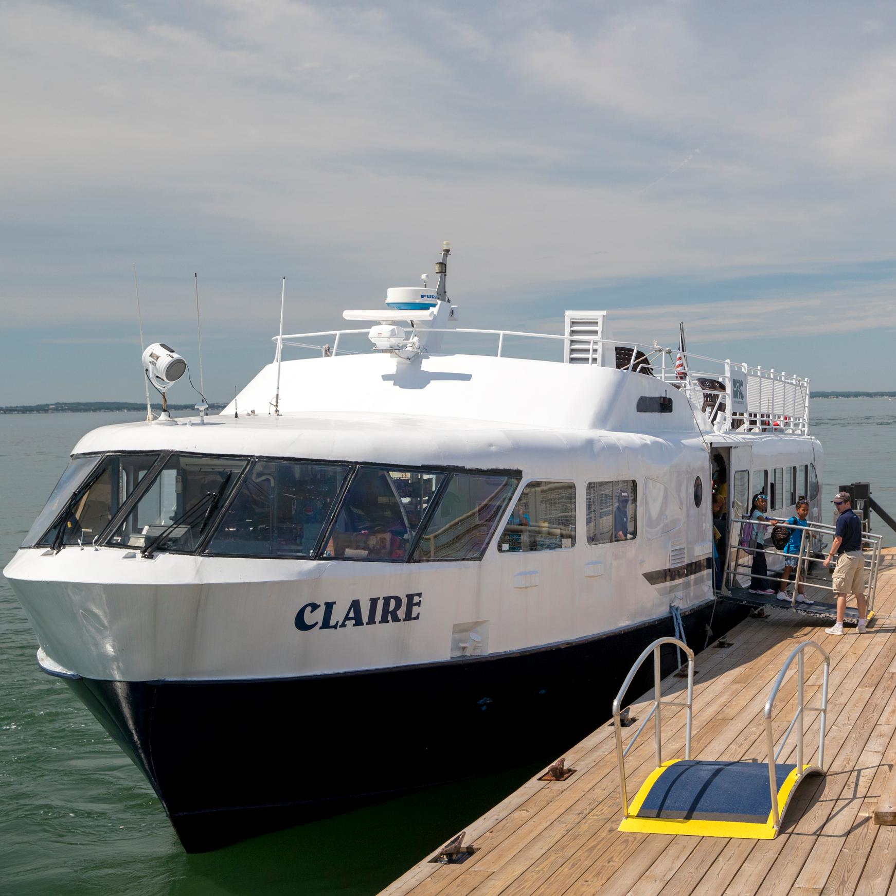 Public ferry docked
