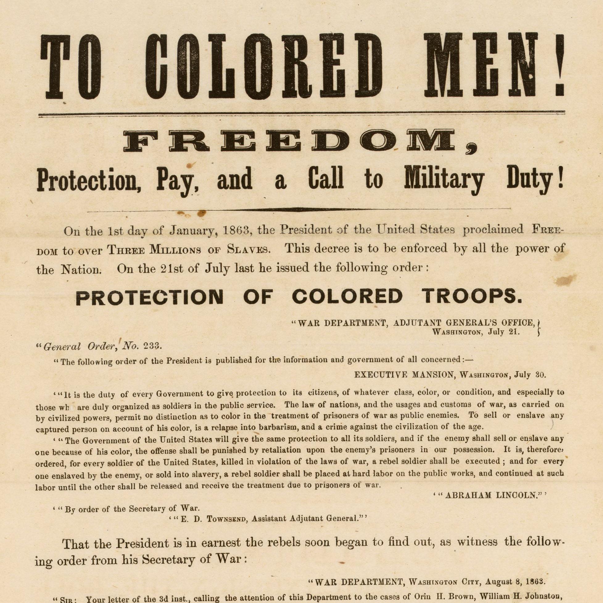 Period poster with title 