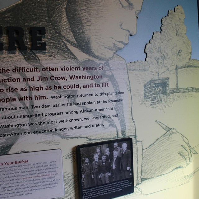 An illustration of Booker T. Washington