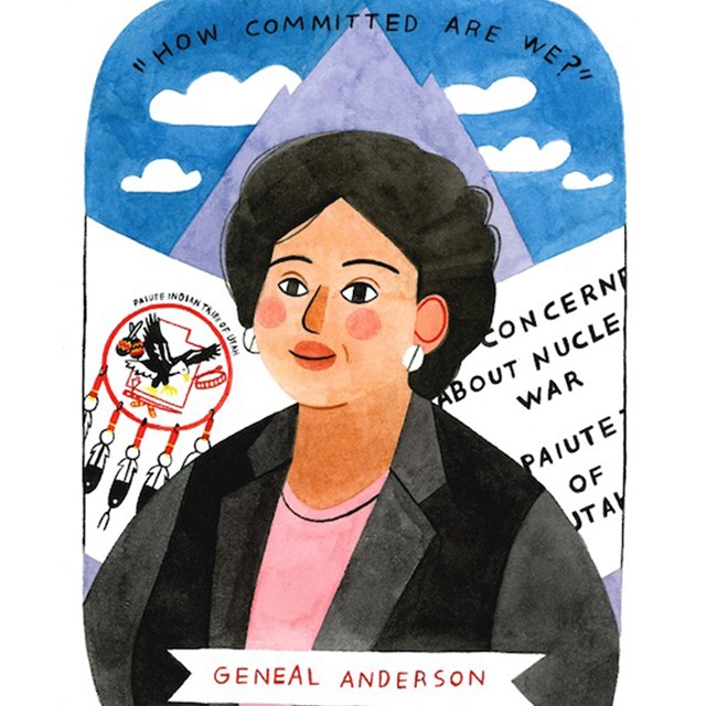 An illustration of Geneal Anderson