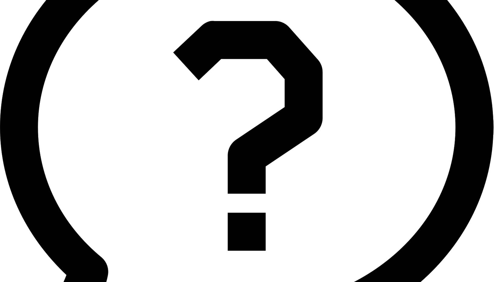 Question mark inside a speech bubble