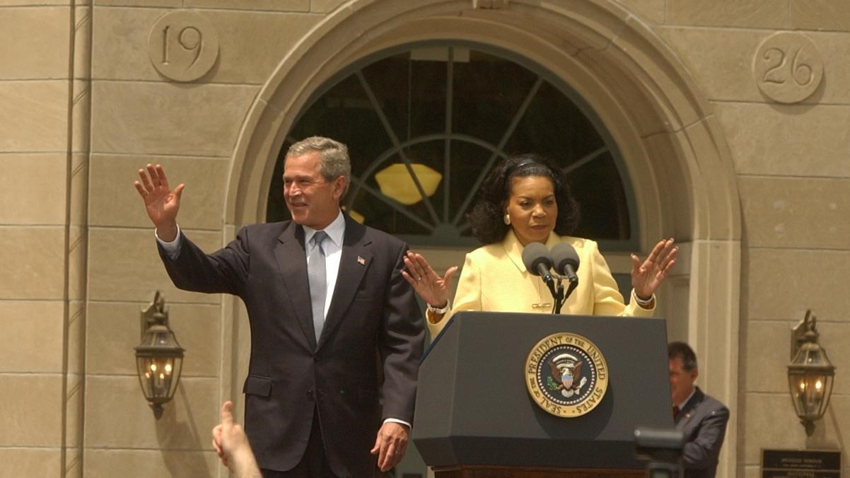 President George W. Bush speaks at the 50th Anniversary celebration