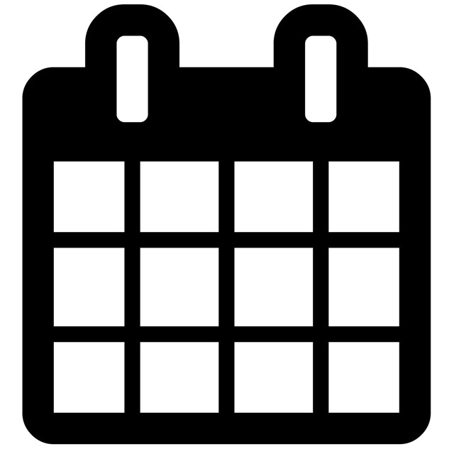 black and white calendar logo