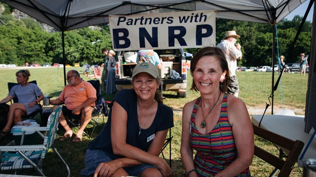 BNRP board members staff an info booth at the Steel Creek Concert