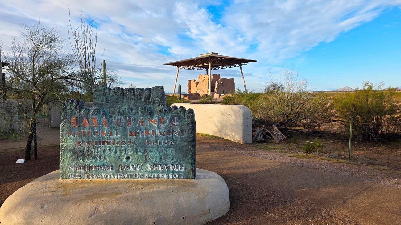 A view of the Great House sitting on Compound A
