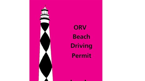 ORV Beach Driving Permit window decal sample