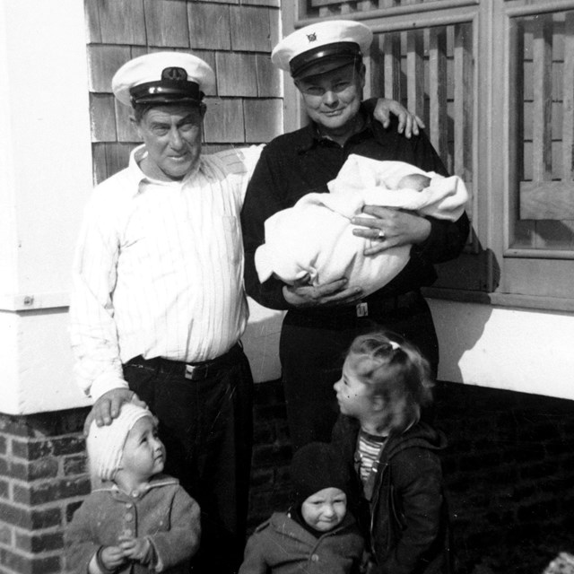 Lighthouse Keeper, Surfman, and visiting family.