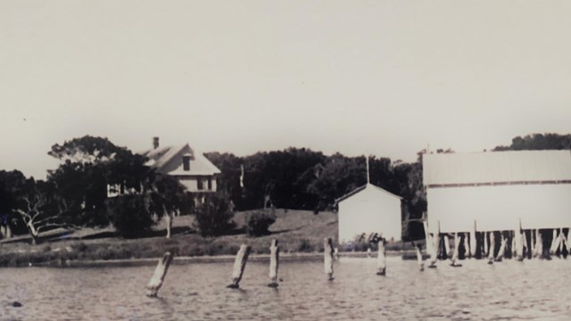 Image of the Seminole Rest from the dock.