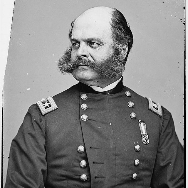 Major General Ambrose Burnside in US Army uniform during the Civil War.